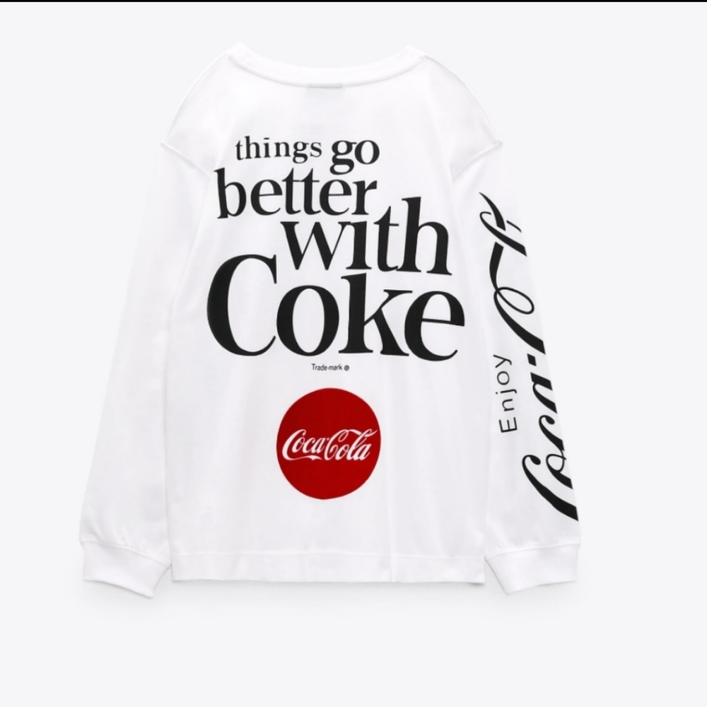 Zara Coca-Cola Coke Long sleeve tee tshirt